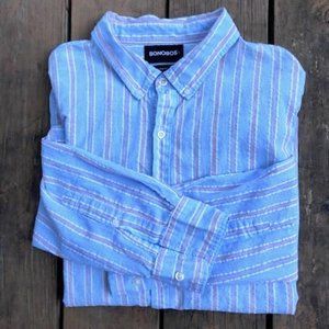 Men's Bonobos Seersucker Striped Button Down Shirt XL